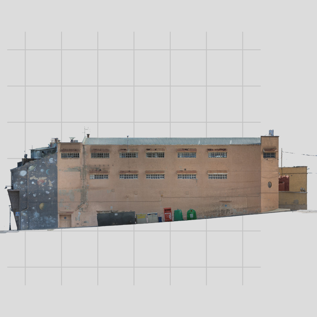 Vistas de procesamiento en Reality Capture y modelo 3D listo para exportación a Revit a partir del levantamiento con CIBERVISTA MARK I (POLE)